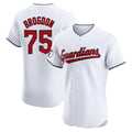 harde C.Guardians #75 Connor Brogdon Player White Limited Elite Home Stitched Jerseys