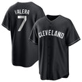 harde C.Guardians #7 George Valera Player Black Home Game Stitched Jerseys
