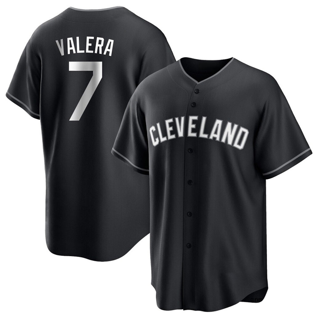 harde C.Guardians #7 George Valera Player Black Home Game Stitched Jerseys