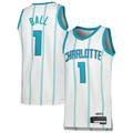 harde C.Hornets #1 LaMelo Ball  White Swingman Jerseys - Association Edition