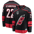 harde C.Hurricanes #22 Logan Stankoven Black 2026 Stanley Cup Final Home Breakaway Stitched Jerseys