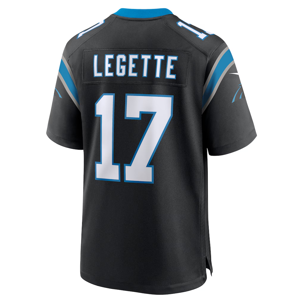 harde C.Panthers #17 Xavier Legette Black Team Game Player Stitched Jerseys