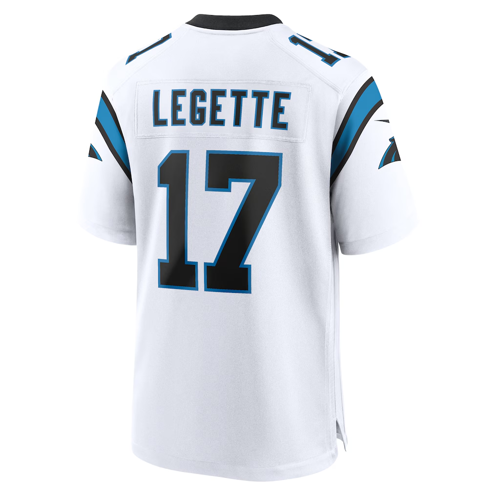 harde C.Panthers #17 Xavier Legette White Game Stitched Jerseys