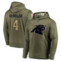 harde C.Panthers #4 Tetairoa McMillan Player Olive Salute to Service Limited Hoodies Stitched Jerseys