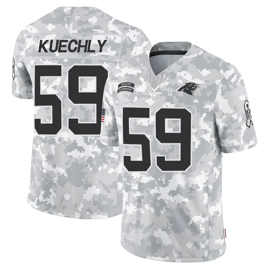 harde C.Panthers #59 Luke Kuechly Player Arctic Camo Salute to Service Limited Stitched Jerseys