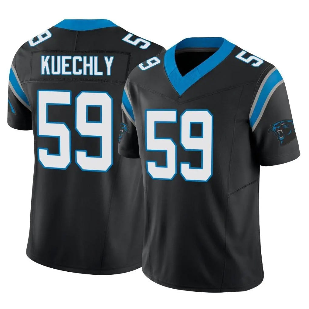 harde C.Panthers #59 Luke Kuechly Player Black Vapor F.U.S.E. Limited Home Game Stitched Jerseys