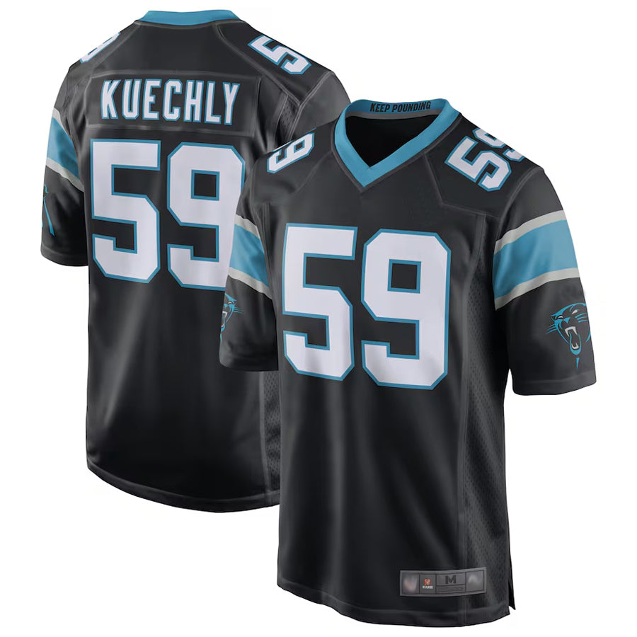 harde C.Panthers #59 Luke Kuechly Player b`Black Home Game Stitched Jerseys