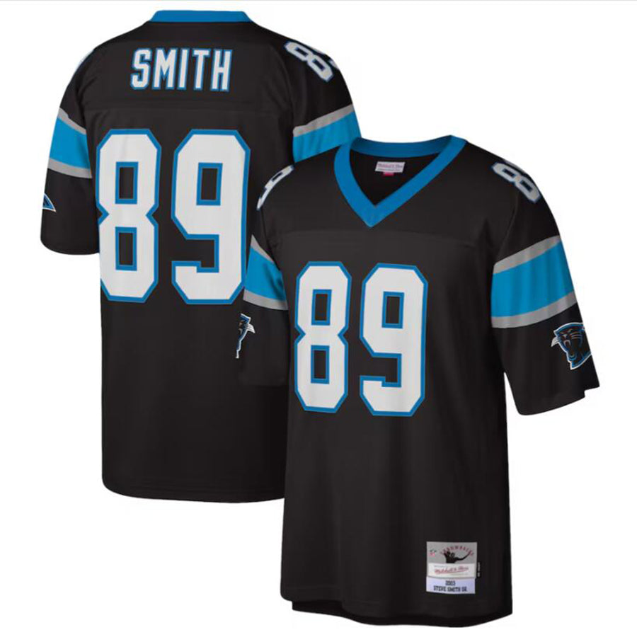 harde C.Panthers #89 Steve Smith Black Legacy Replica Jersey American Stitched Jerseys