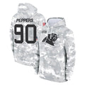 harde C.Panthers #90 Julius Peppers Player Arctic Camo Salute to Service Pullover Hoodies Limited Game Stitched Jerseys
