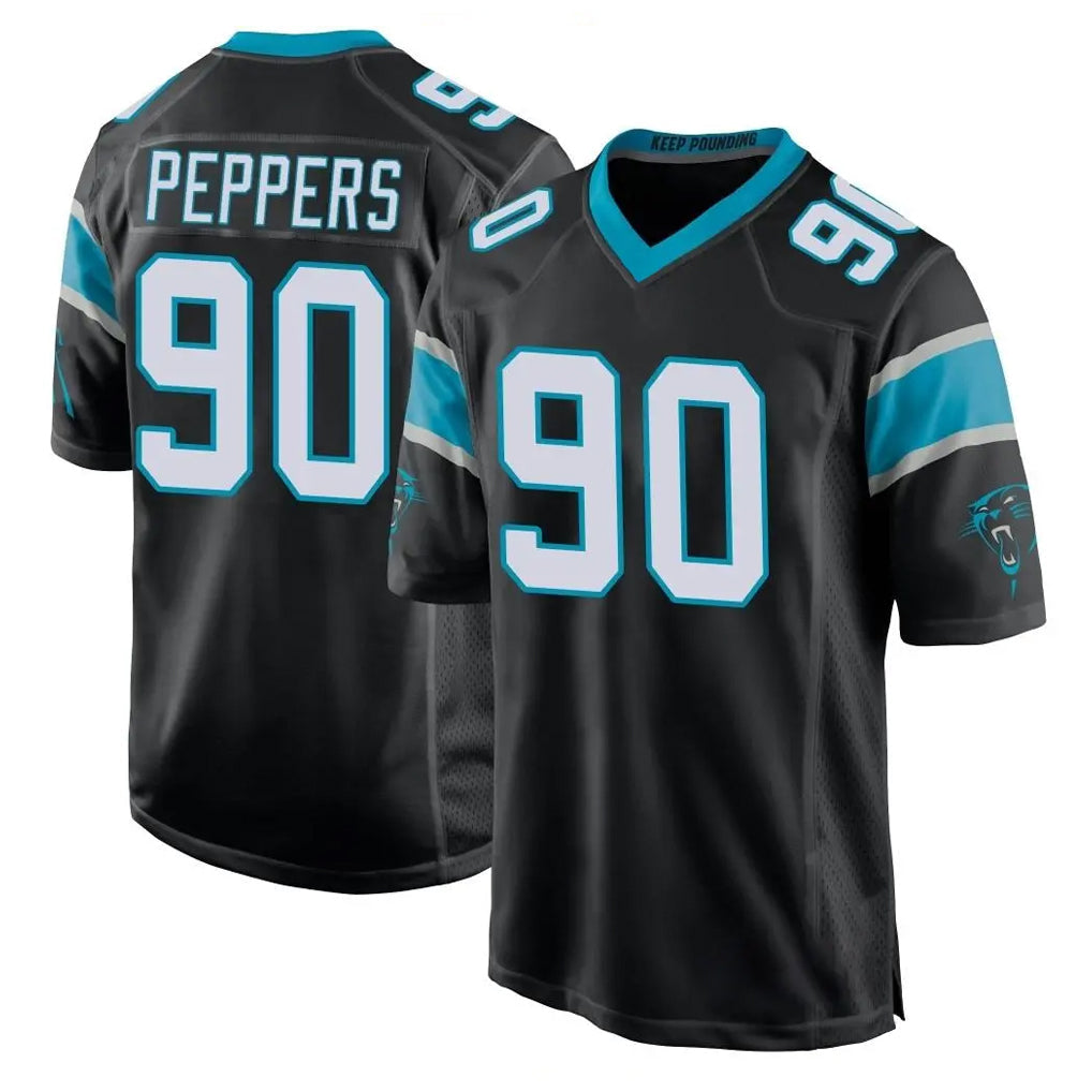 harde C.Panthers #90 Julius Peppers Player Black Game Stitched Jerseys