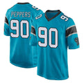 harde C.Panthers #90 Julius Peppers Player Blue Game Stitched Jerseys