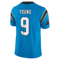 harde C.Panthers #9 Bryce Young Blue Vapor F.U.S.E. Limited Stitched Jerseys