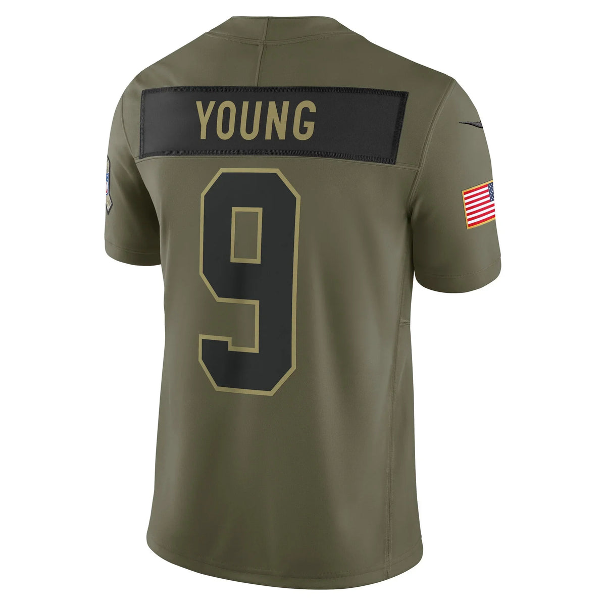 harde C.Panthers #9 Bryce Young Olive 2025 Salute to Service Limited Stitched Jerseys