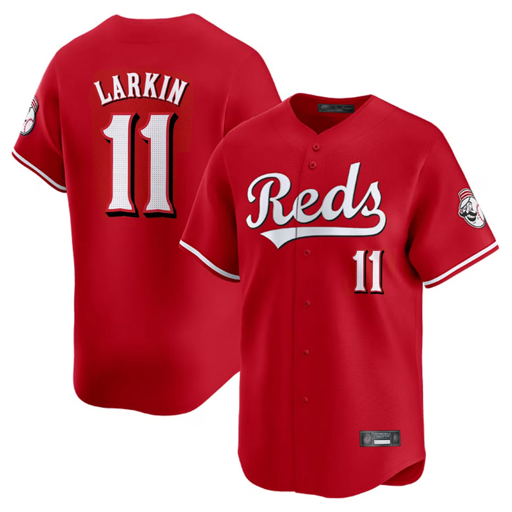 harde C.Reds #11 Barry Larkin Player Red Home Limited Stitched Jerseys