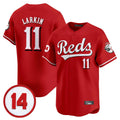 harde C.Reds #11 Barry Larkin Player Red Vapor Premier Limited Home Stitched Jerseys
