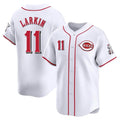 harde C.Reds #11 Barry Larkin Player White Home Limited Stitched Jerseys