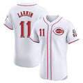 harde C.Reds #11 Barry Larkin Player White Limited Elite Home Stitched Jerseys