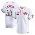 harde C.Reds #11 Barry Larkin Player White Speedway Classic Home Limited Stitched Jerseys