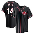 harde C.Reds #14 Pete Rose Player Black Fashion Out Home Game Stitched Jerseys