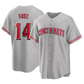 harde C.Reds #14 Pete Rose Player Gray Home Game Stitched Jerseys