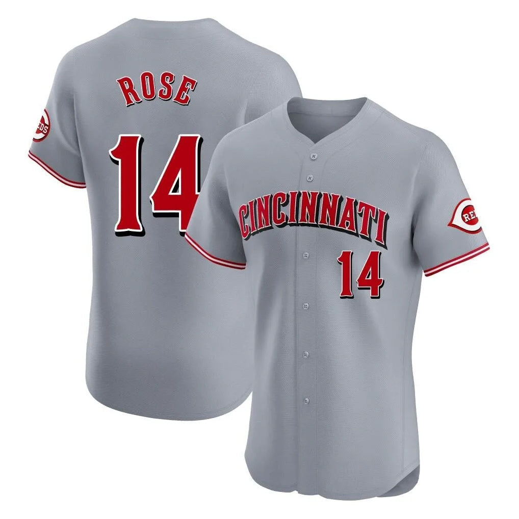 harde C.Reds #14 Pete Rose Player Gray Limited Elite Home Stitched Jerseys