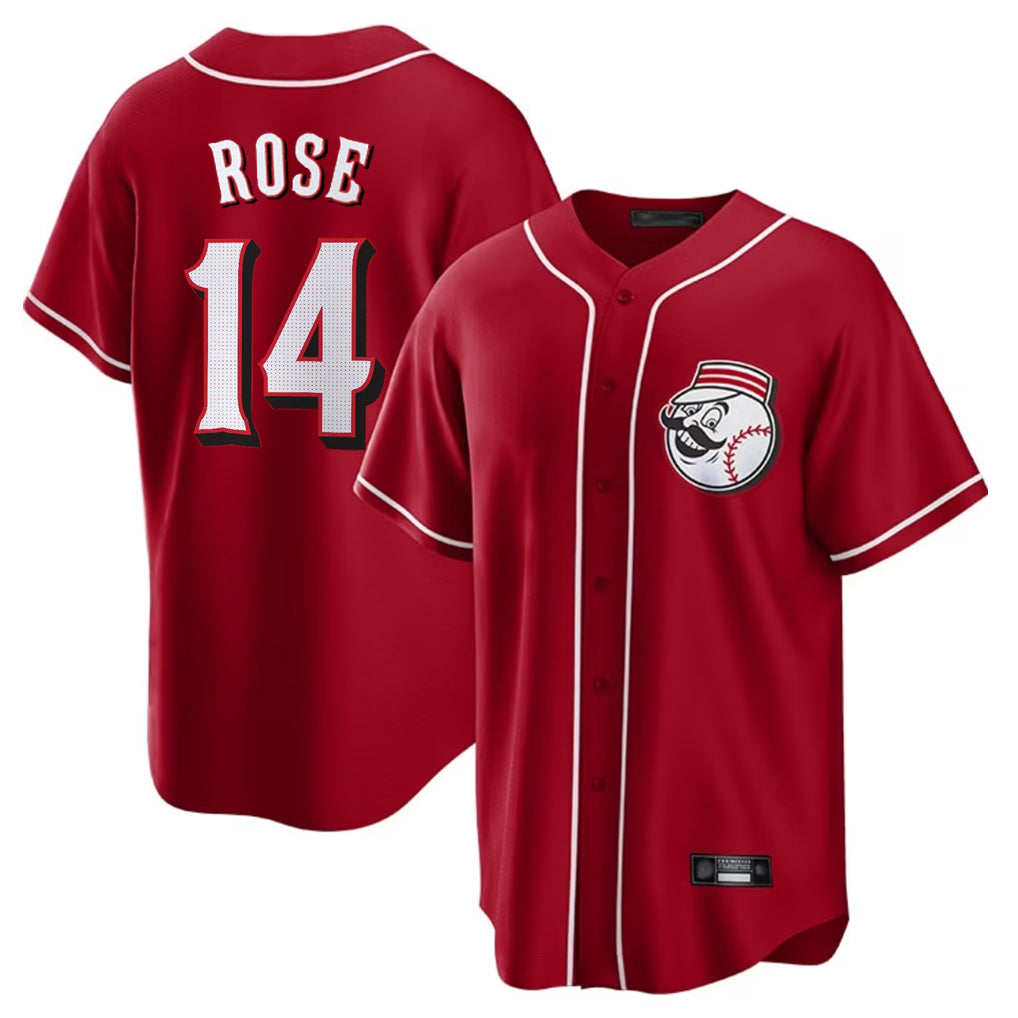 harde C.Reds #14 Pete Rose Player Red Home Game Stitched Jerseys