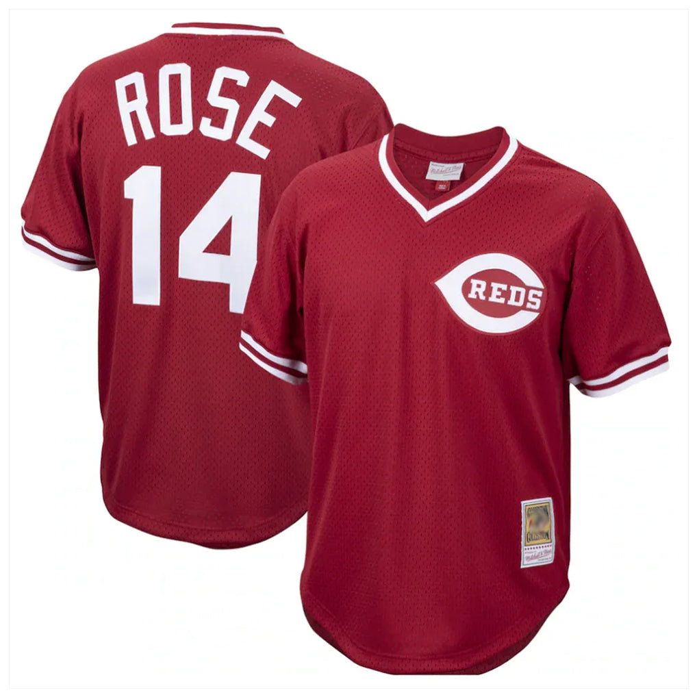 harde C.Reds #14 Pete Rose Player Red Throwback Cooperstown Collection Limited T-shirt Stitched Jerseys