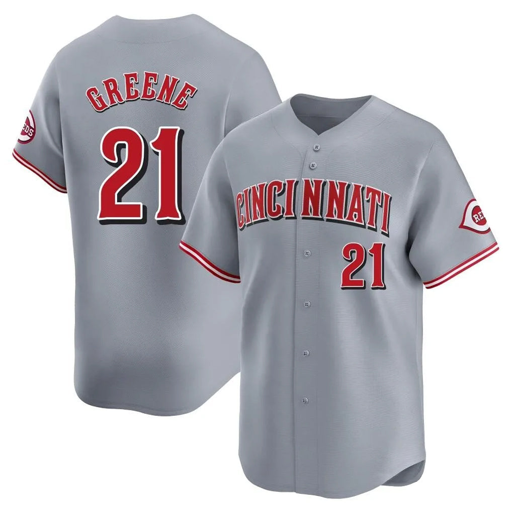 harde C.Reds #21 Hunter Greene Player Gray Home Limited Stitched Jerseys