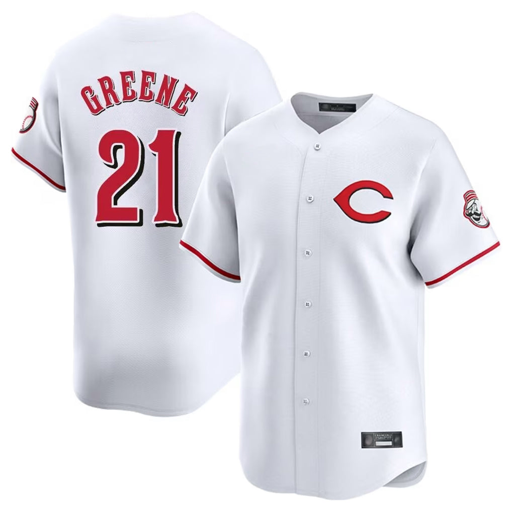 harde C.Reds #21 Hunter Greene Player White Limited Home Stitched Jerseys
