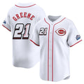 harde C.Reds #21 Hunter Greene Player White Speedway Classic Home Limited Stitched Jerseys