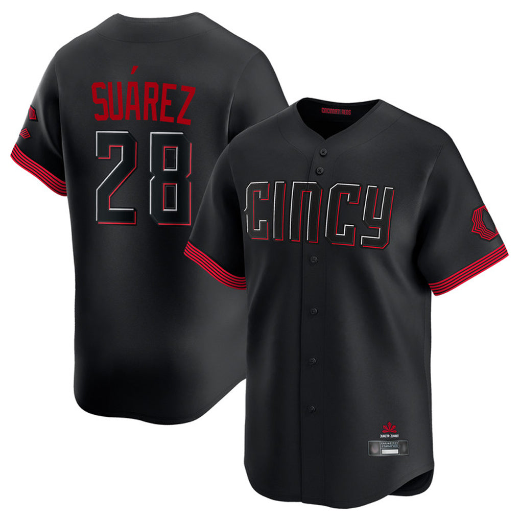 harde C.Reds #28 Eugenio Su¡§¡érez Player Black City Connect Home Limited Stitched Jerseys