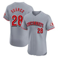 harde C.Reds #28 Eugenio Su¡§¡érez Player Gray Limited Elite Home Stitched Jerseys