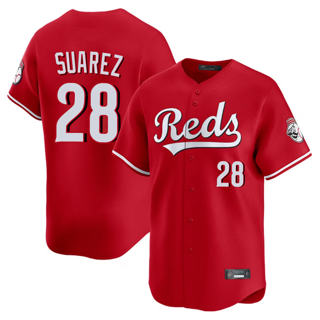 harde C.Reds #28 Eugenio Su¡§¡érez Player Red Home Limited Stitched Jerseys