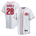 harde C.Reds #28 Eugenio Su¡§¡érez Player White Game Home Stitched Jerseys