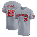 harde C.Reds #29 TJ Friedl Player Gray Limited Elite Home Stitched Jerseys