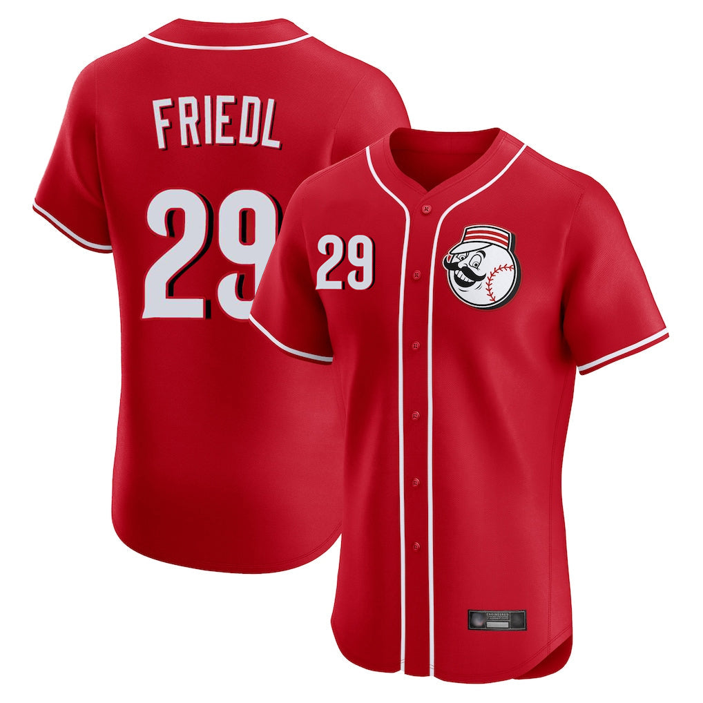 harde C.Reds #29 TJ Friedl Player Red Limited Elite Home Game Stitched Jerseys