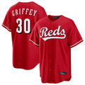 harde C.Reds #30 Ken Griffey Player Red Home Game Stitched Jerseys