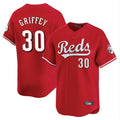 harde C.Reds #30 Ken Griffey Player Red Home Limited Stitched Jerseys