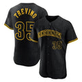 harde C.Reds #35 Jose Trevino Player Black Snake Skin City Limited Elite Home Stitched Jerseys