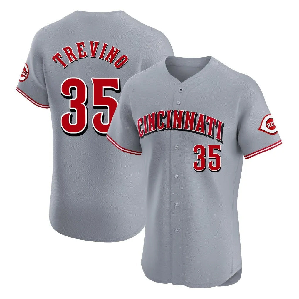 harde C.Reds #35 Jose Trevino Player Gray Limited Elite Home Stitched Jerseys
