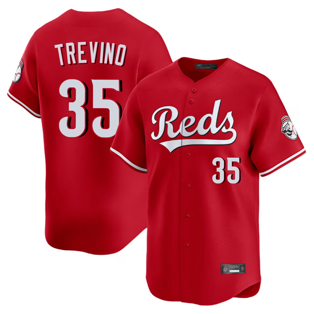 harde C.Reds #35 Jose Trevino Player Red Home Limited Stitched Jerseys