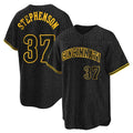 harde C.Reds #37 Tyler Stephenson Player Black Snake Skin City Home Stitched Jerseys