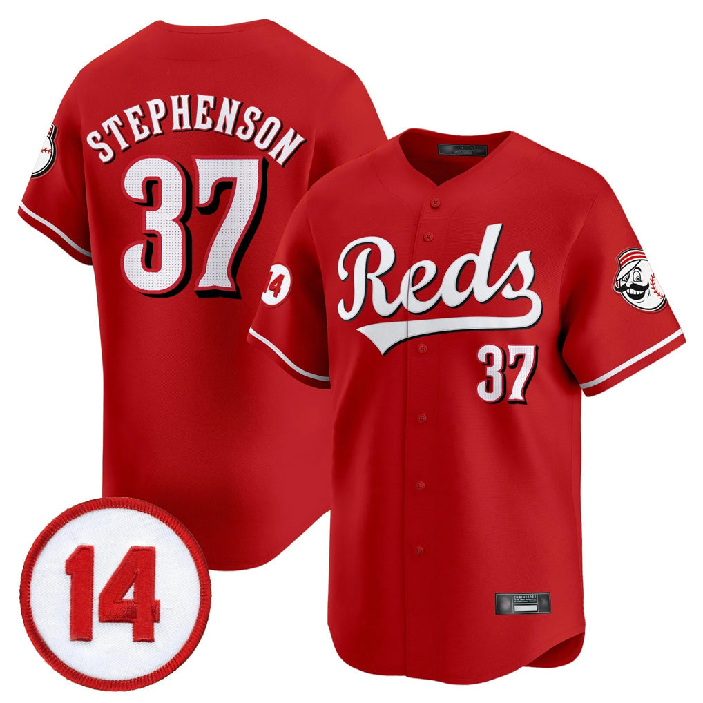 harde C.Reds #37 Tyler Stephenson Player Red Vapor Premier Limited Home Stitched Jerseys