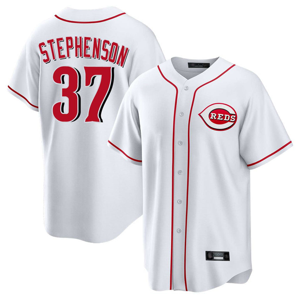 harde C.Reds #37 Tyler Stephenson Player White Game Home Stitched Jerseys