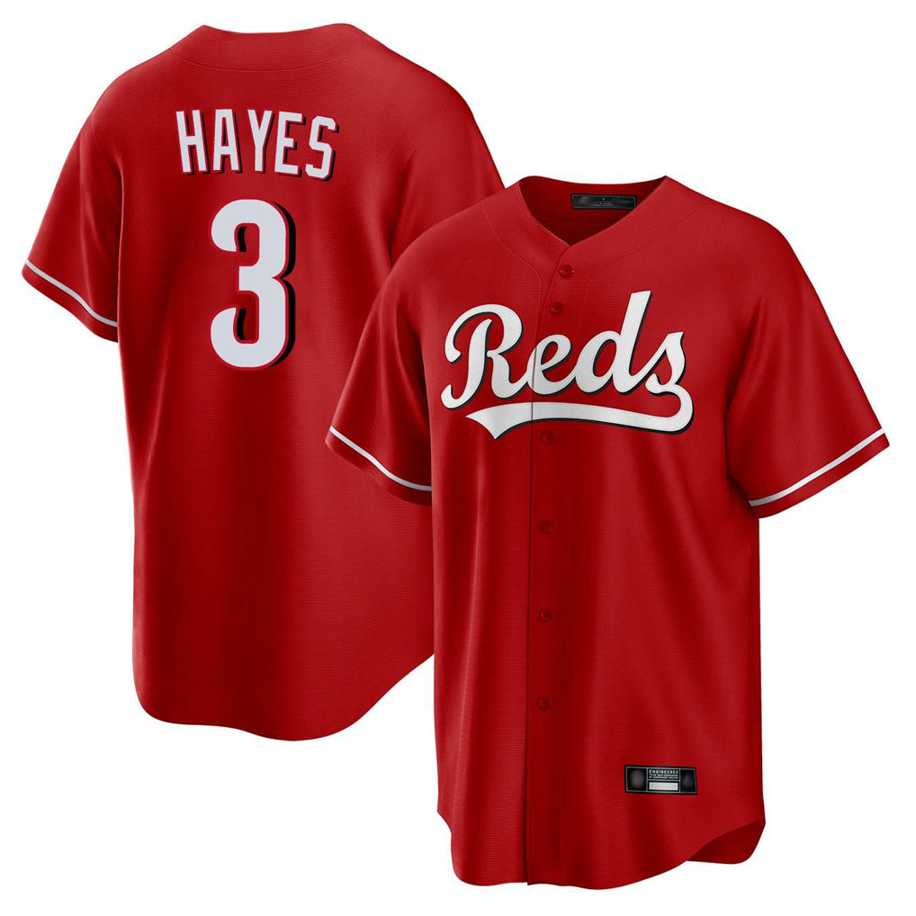 harde C.Reds #3 Ke'Bryan Hayes Player Red Home Game Stitched Jerseys