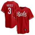harde C.Reds #3 Ke'Bryan Hayes Player Red Home Game Stitched Jerseys