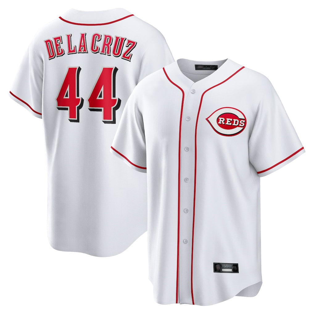 harde C.Reds #44 Elly De La Cruz Player White Game Home Stitched Jerseys
