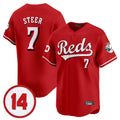 harde C.Reds #7 Spencer Steer Player Red Vapor Premier Limited Home Stitched Jerseys