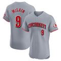 harde C.Reds #9 Matt McLain Player Gray Limited Elite Home Stitched Jerseys