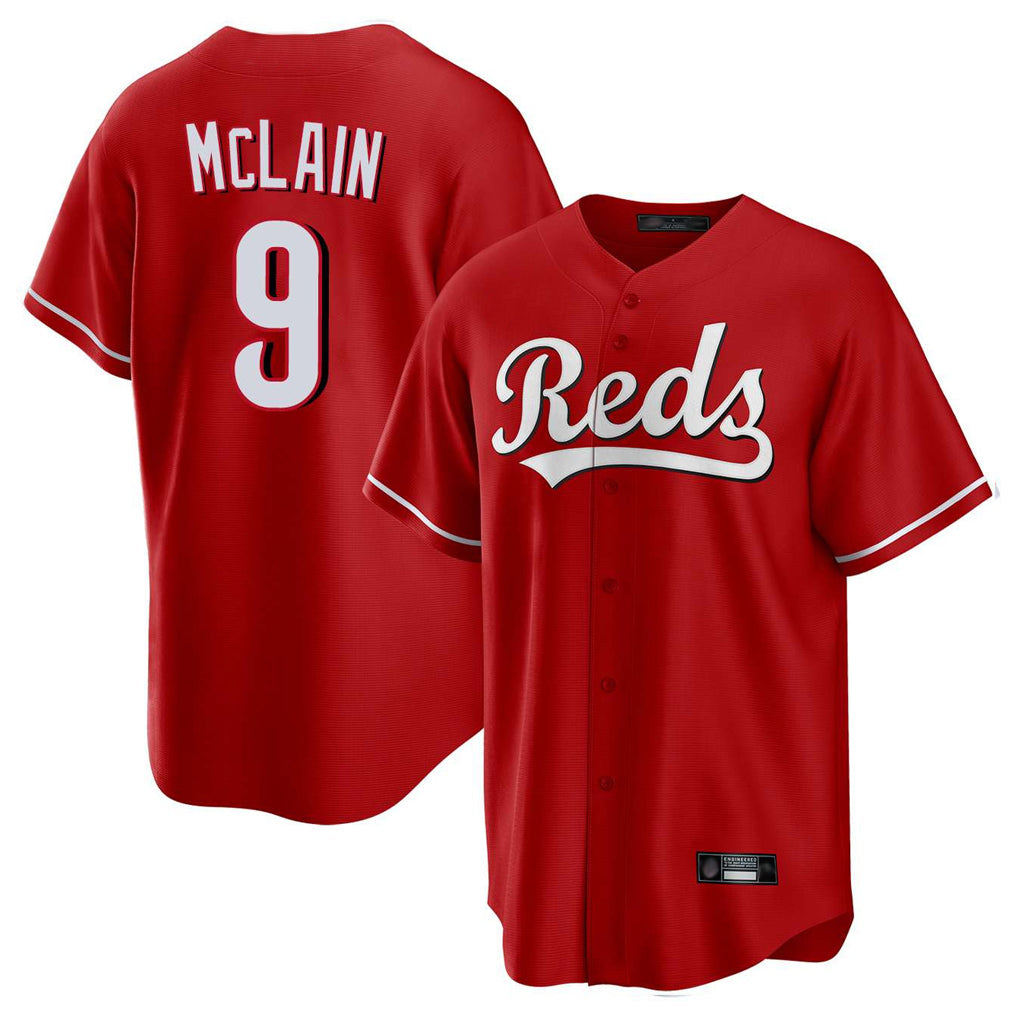 harde C.Reds #9 Matt McLain Player Red Home Game Stitched Jerseys